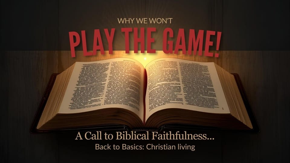 Why We Won't Play the Game!